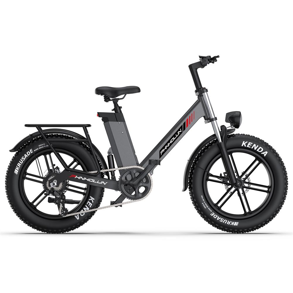 Electric City and Commuter Bikes, 1000W, 48V, 17AH, 20*4.0 Fat Snow, Off-road Tire, Disc Brake