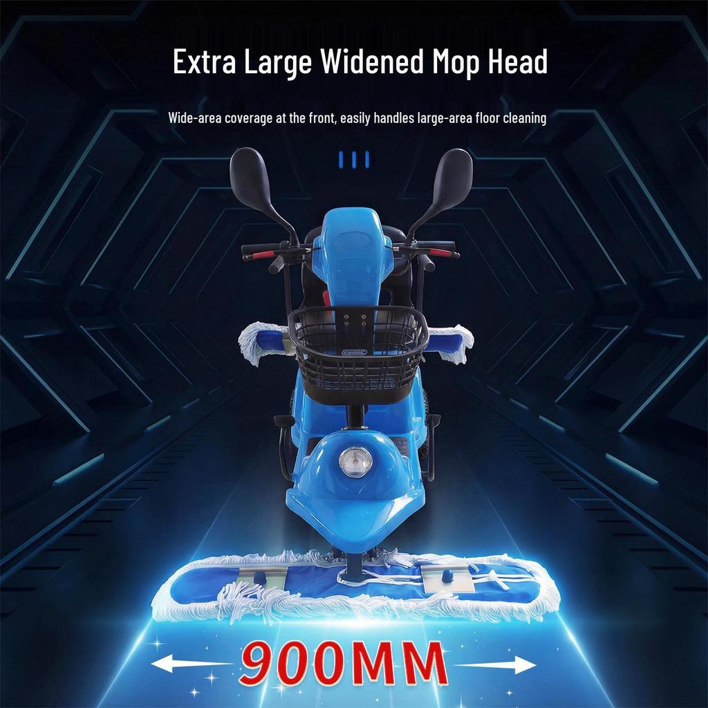 Electric Ride-On Floor Scrubber for Malls, Airports, Hospitals, and Workshops