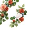 2Pcs/Set Welcome Sign Front Door Peony Backdrop Wall Silk Rustic Wedding Garland Artificial Flowers Arch