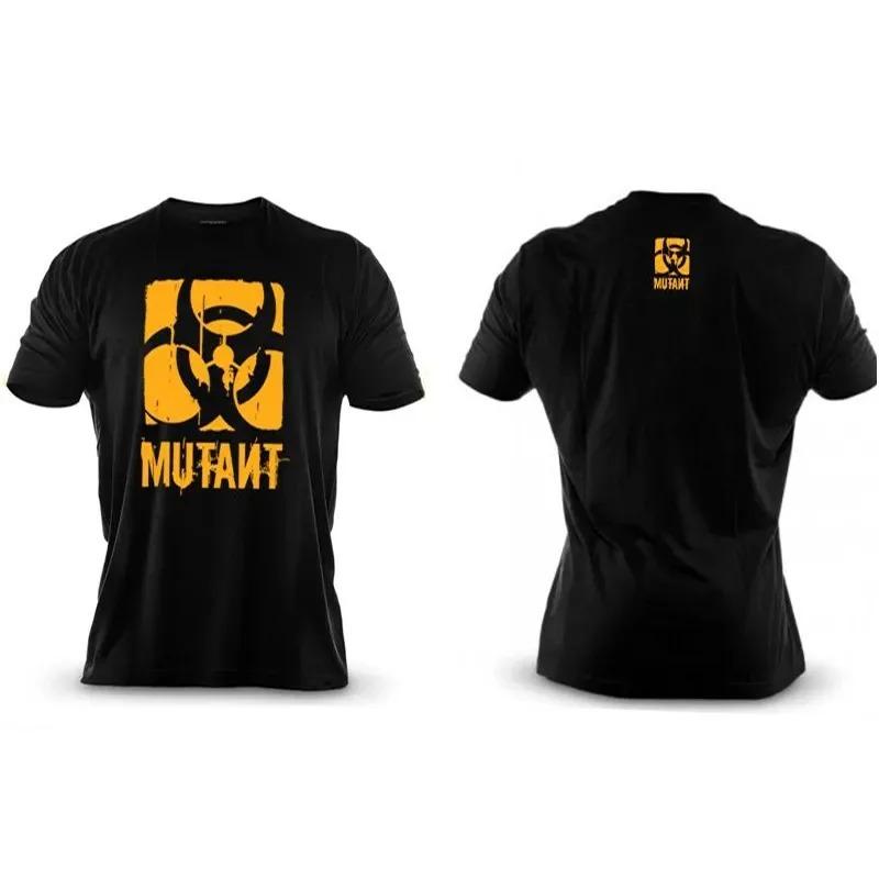 Летняя футболка для тренажерного зала мужская с принтом MUTANT, хлопковая, для фитнеса, женские футболки, высокое качество, футболки для бодибилдинга, мужская одежда, бесплатная доставка