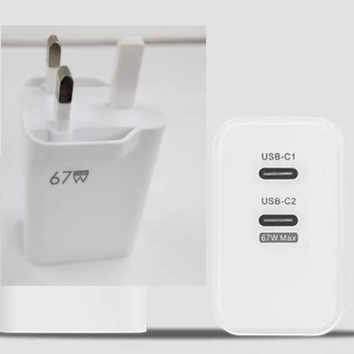 Зарядная головка USB PD мощностью 67 Вт, европейские, британские и американские стандарты