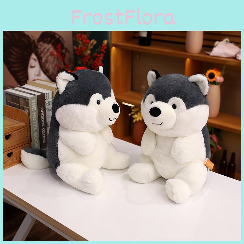 Handheld Cartoon Cute Rose Husky Plush Stuffed Toy Pillow For Decoration Room