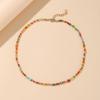 Handmade Transparent Beaded Rice Necklace - Short Korean Choker - New Trend, Fashionable Clavicle Chain