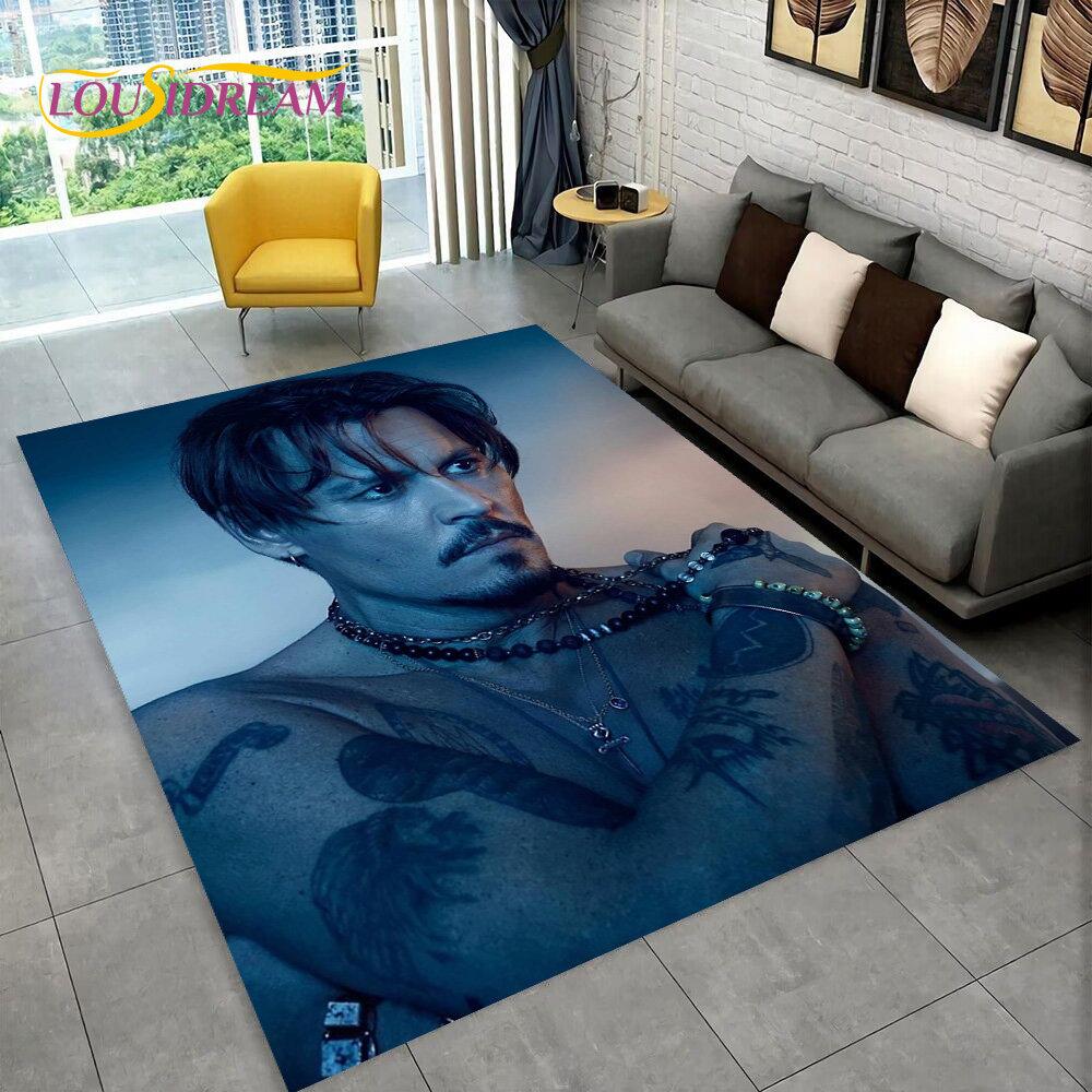 3D-печать Серия Джонни Деппа Ковер, Ковер для Дома Гостиной Спальни Дивана Прихожей Кухни, Нескользящий Коврик для Пола HD