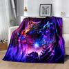 Wolf Moon Reflection Blanket,Suitable for sofas, offices, travel, living rooms, Gifts to relatives and friends, Blanket,Suitable for all seasons.