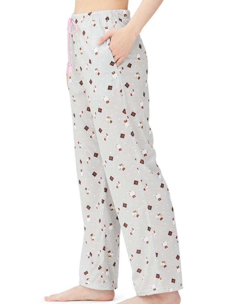 Низ Hello Kitty x Tyrol Chocolate Collaboration Room Pants Брюки Room Wear Унисекс Tenjiku Длина 10 минут Hello Kitty Серый XL [Sanrio]