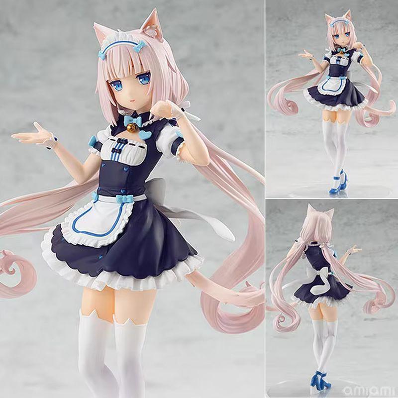 Фигурка Chocola Vanilla из Nekopara Милая Кошка-Горничная Персонажи Аниме Модели Кавайная Статуэтка для Гаража Настольные Украшения Подарок Для Фаната Аниме