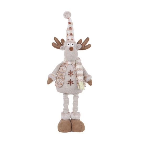 Christmas Gnome Plush Doll Retractable Legs Santa Claus Snowman Elk Ornament Adjustable Standing Figurine Decoration