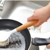 Kitchen Cleaning Brush Natural Bamboo Handle and Sisal Bristles Scrub for Dish Cast Iron Skillet Pots