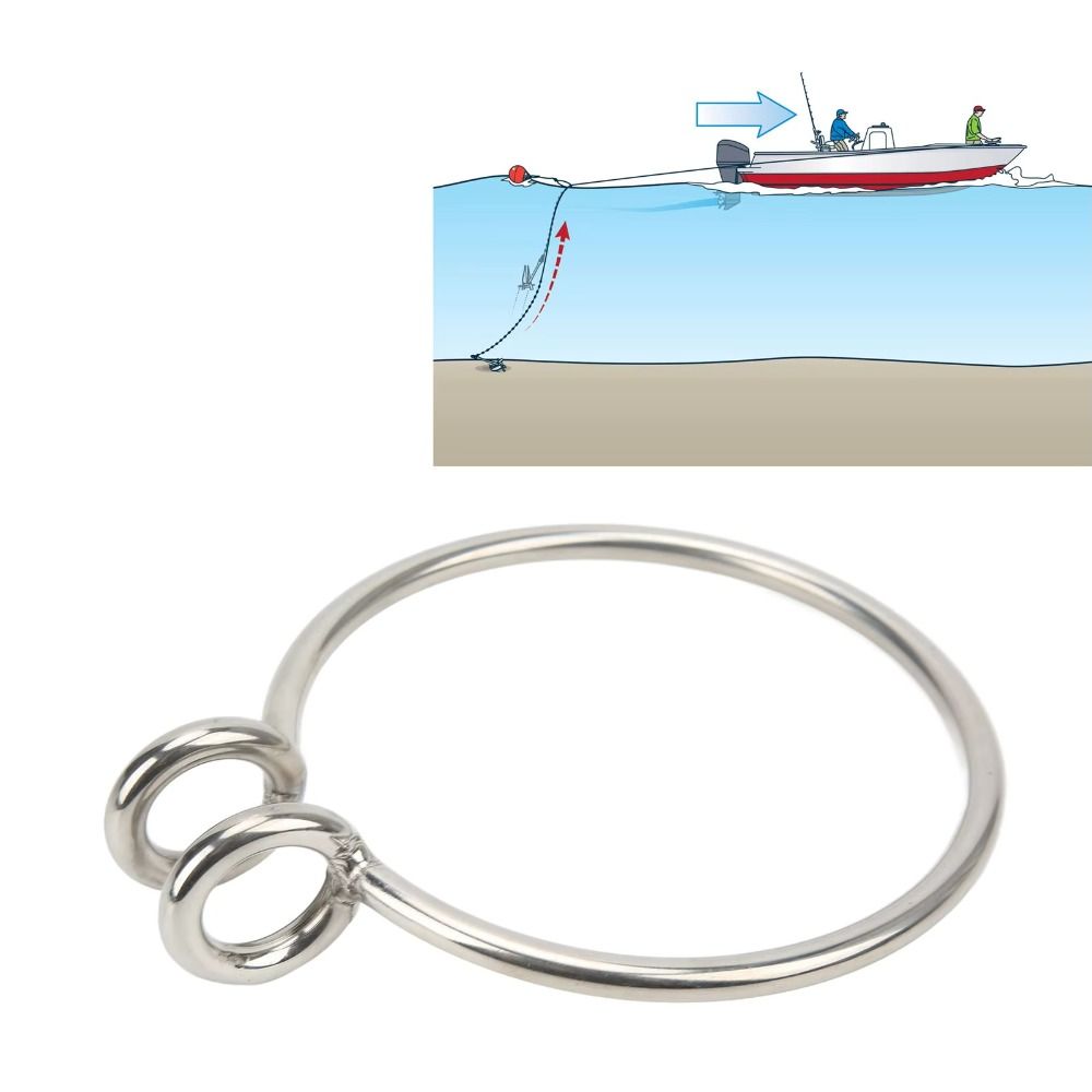 8mm Size Marine Anchor Retrieval Ring Polished Finish Stainless Steel Ring Anchor Retrieval