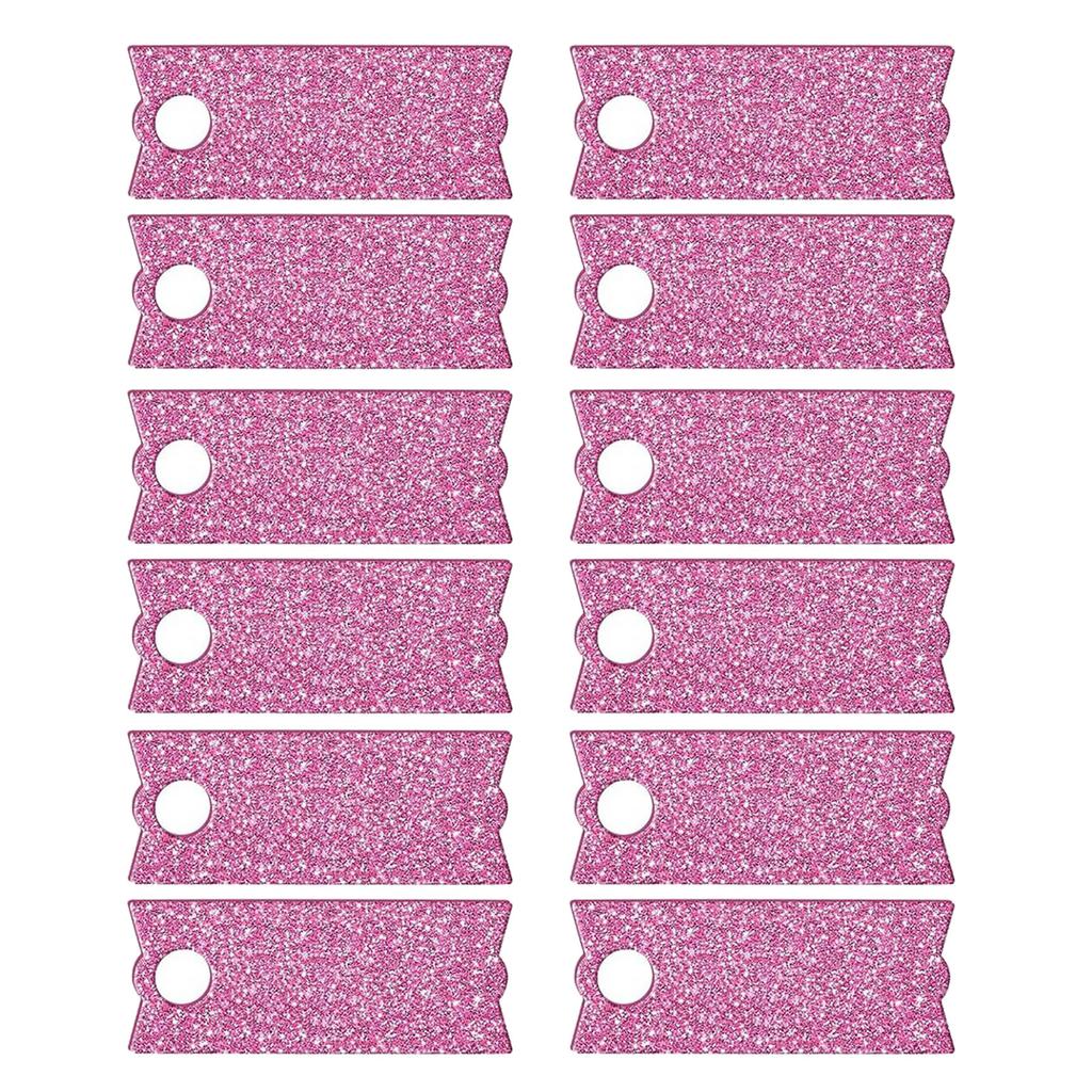 Упаковка из 12 привлекательных этикеток на крышку, акриловые наклейки, пустая табличка на чашку, акриловые декоративные листы, акриловый материал для чашки