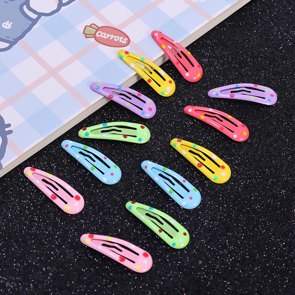 2 шт., маленькая заколка для волос в цветной горошек