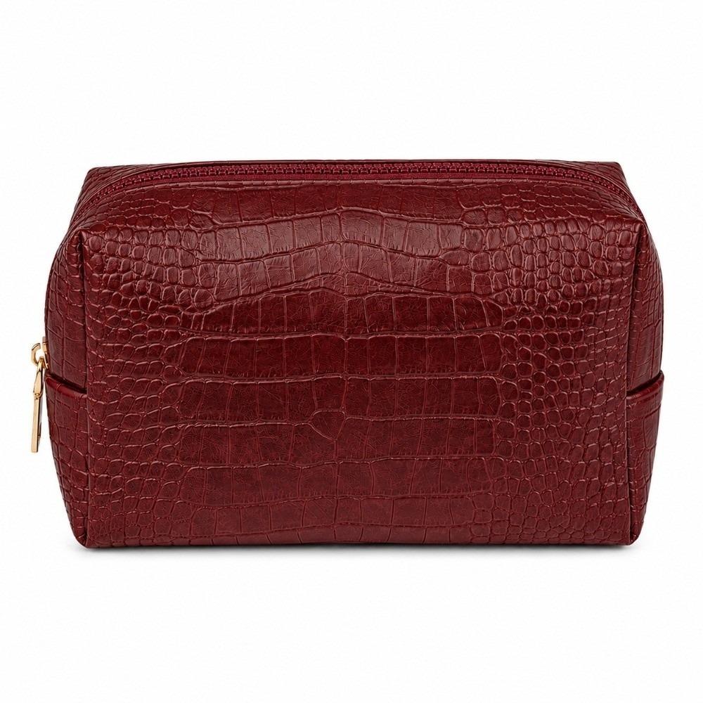 PU Leather Cosmetic Pouch Waterproof Wash Pouch Personalized Toiletry Organizer  Outdoor