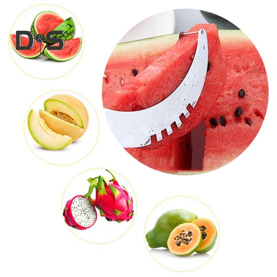 Слайсер для арбуза пищевой класс 304, противоскользящая пластиковая ручка, безопасная быстрая нарезка, резак для фруктов и дыни, режущий инструмент для нарезки, кухонные гаджеты