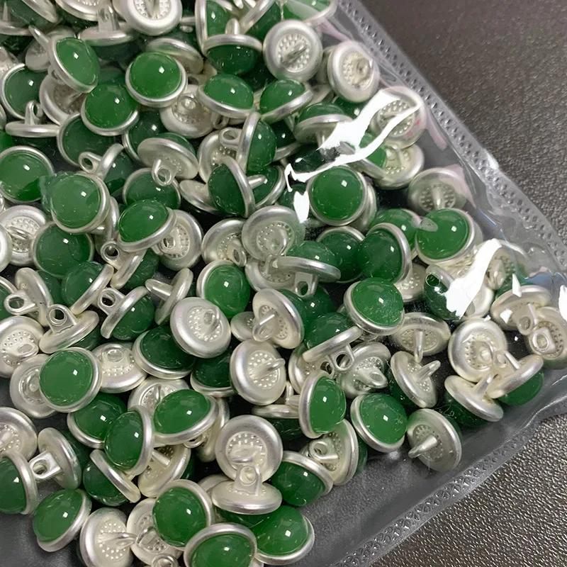 10 шт./лот Красивые пуговицы с драгоценными камнями, блестящие, 10 мм, круглые, маленькие, на ножке, блузки, юбки, швейные аксессуары