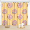 2PCS Cartoon Dessert Lollipop Curtain Pink Candy Curtain for Children Bedroom Living Room Kitchen Blinds Window Curtain Cortinas
