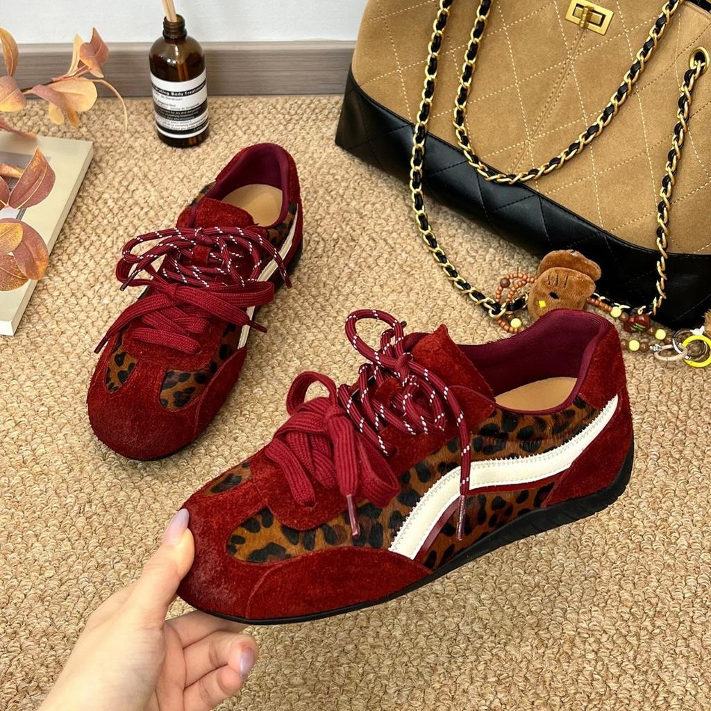 Внутренняя высота увеличена на 4 см~ Леопардовый принт универсальные ретро кроссовки для тренировок Форреста Гампа женские осень-зима 2025 новая спортивная обувь r