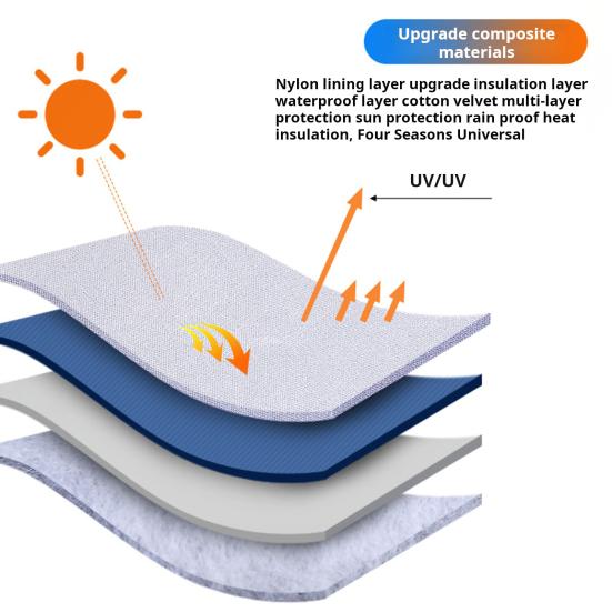 Автомобильный чехол со светоотражающими полосками, защита от ультрафиолета, простая установка, прочный, для улицы, от дождя и солнца