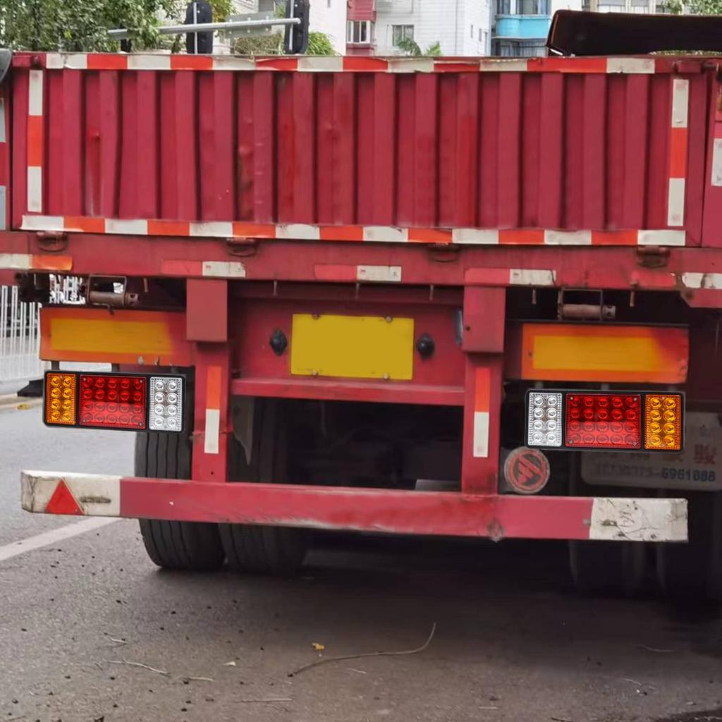 Biqing 36 LED Задние фонари для прицепа Светодиодный задний стоп-сигнал Автомобильный стоп-индикатор Фонарь заднего хода для грузовика, прицепа, трактора, каравана, фургона (2pcs)