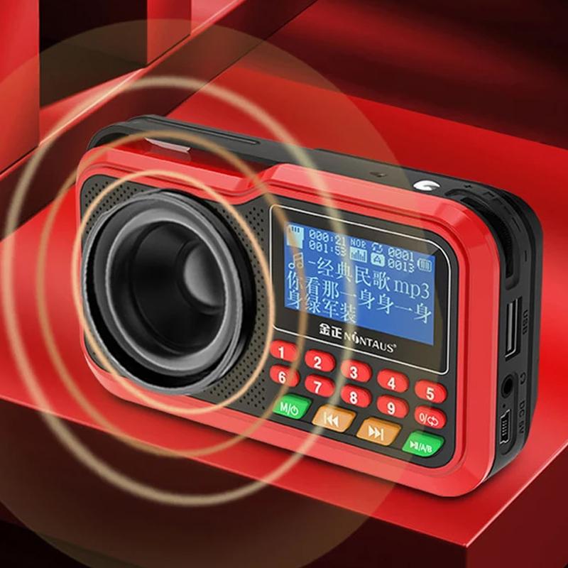 Портативный FM-радио, мини-радиоприемник, Bluetooth-динамик, музыкальный плеер с ЖК-дисплеем, поддержка громкой связи TFCard/USB/гарнитура