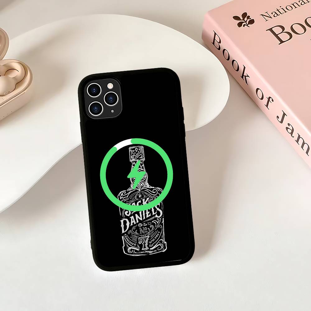 Classic Whiskey Logo J-Jack D-DanielS Phone Case For IPhone 16 15 14 13 12 11 17 Pro Max Plus Magnetic Wireless Cover