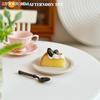 Кукольный домик 1/12 Миниатюрный баскский пирог Хлеб DIY Десерт Мини-еда Сливочный десерт Кукольный домик Кухонная мебель Аксессуары