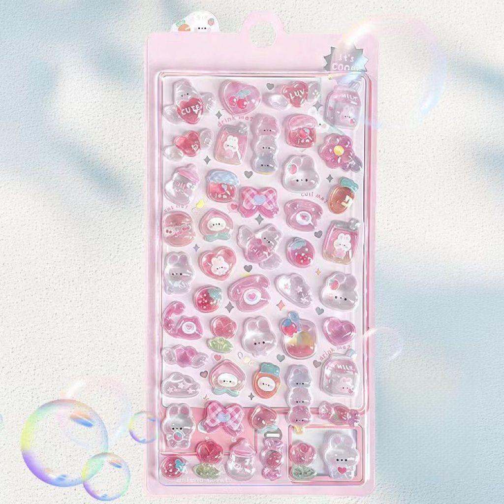 Мультяшные 3D Наклейки со Стразами, Самоклеящиеся Милые Животные Рельефные Наклейки для Скрапбукинга, Поделок DIY, Офиса и Школы