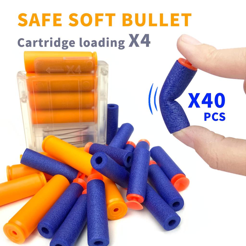 AGM MASTECH AWM Дробовик-бластер с выбросом гильз 40 патронов 12 2 обоймы Бластер Игровой набор для взрослых - Стрелы, Гильзы, (4-зарядная перезарядка) - Мальчики,