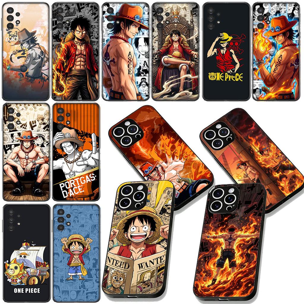 Portgas Ace One Piece Luffy Phone Cover for Motorola Moto E13 E20 E32 E22 E14 E15 G32 G60 G72 G7 G8 G82 G9 Plus Power Case