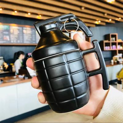 Смешная кофейная кружка керамическая в форме мины с крышкой однотонная кружка креативные чашки для воды для дома офиса праздников