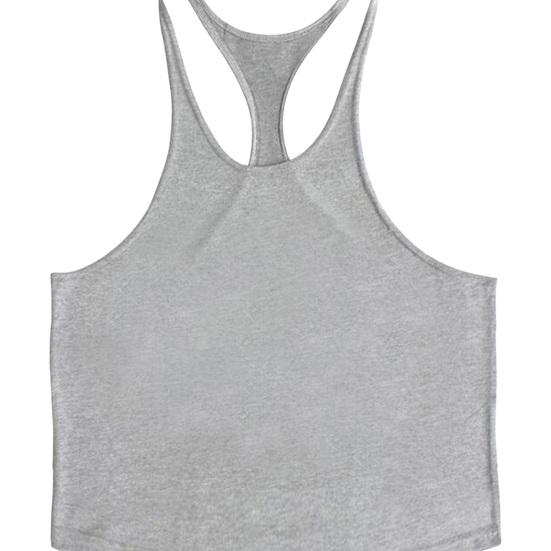 Мужской однотонный спортивный жилет с круглым вырезом без рукавов, дизайн с гоночной спиной, жилет для бодибилдинга и фитнеса, топы на бретельках