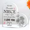 2D Flat "I Love You" Acrylic Heart-Shaped Desk Decor Plaque, Suitable for wall decoration, porch, room, villa, accents Home, Hallway, or Workplace - R
