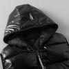 Autumn Winter Men Vest Cotton Padded Hood Solid Color Plus Size Bright Surface Thickened Jacket Streetwear