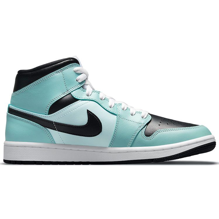 Air Jordan 1 Mid Aqua Черные женские кроссовки Синие BQ6472-300