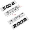 2026 Hot Car Sticker For Peugeot 2008 3008 4008 5008 3D ABS Silver Black Logo 2008 3008 4008 5008 Emblem Car Badge Trunk Decal S