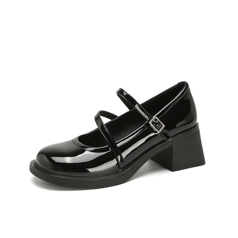 Кожаные туфли на плоской подошве для женской обуви Huizhou черного цвета Su Yinyin, такие же туфли, детские новые круглые мокасины на осень и зиму