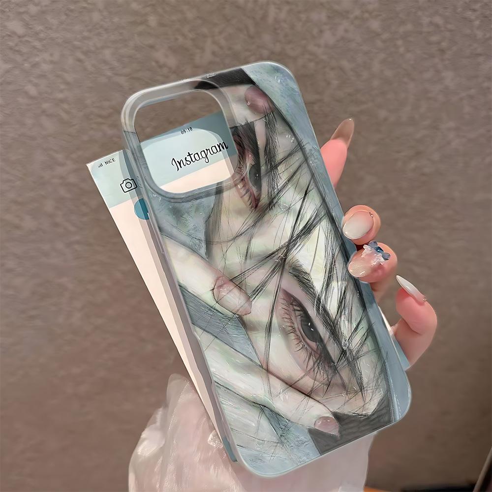 Двумерная девушка Чехол для телефона Для Iphone 17Air 17 16 15 14 Plus 13 12 11 Pro Max Роскошный Защитный Чехол для Мобильного Телефона Coque Funda Cover