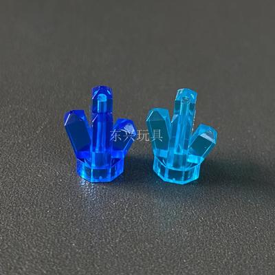 Отечественный MOC Совместимый 30385 Мелкий строительный блок Декоративные запасные части, Драгоценные камни, Руды, Кристаллические камни, Прозрачный синий