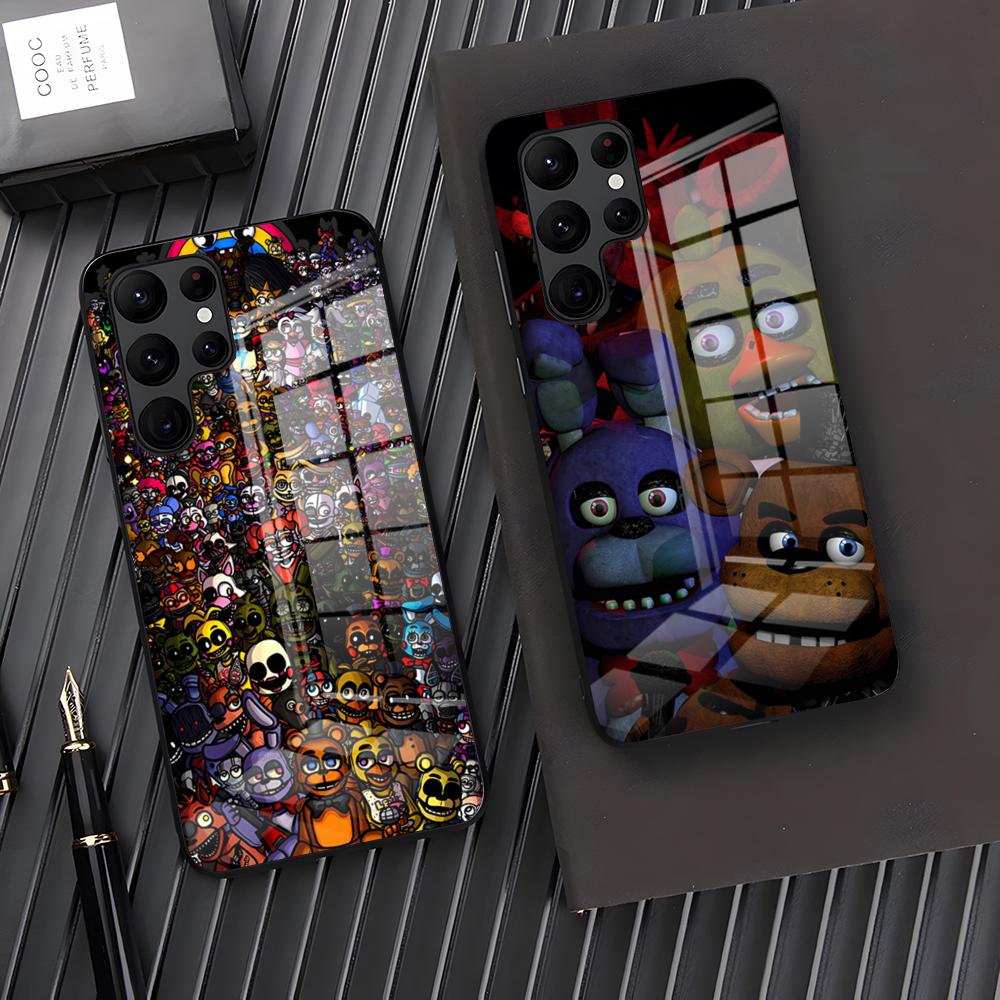 Чехол для телефона с игрой Five Nights At Freddys для Samsung A25 A13 A33 5G A54 A36 A35 A56 A52 A14 Ударопрочный стеклянный чехол