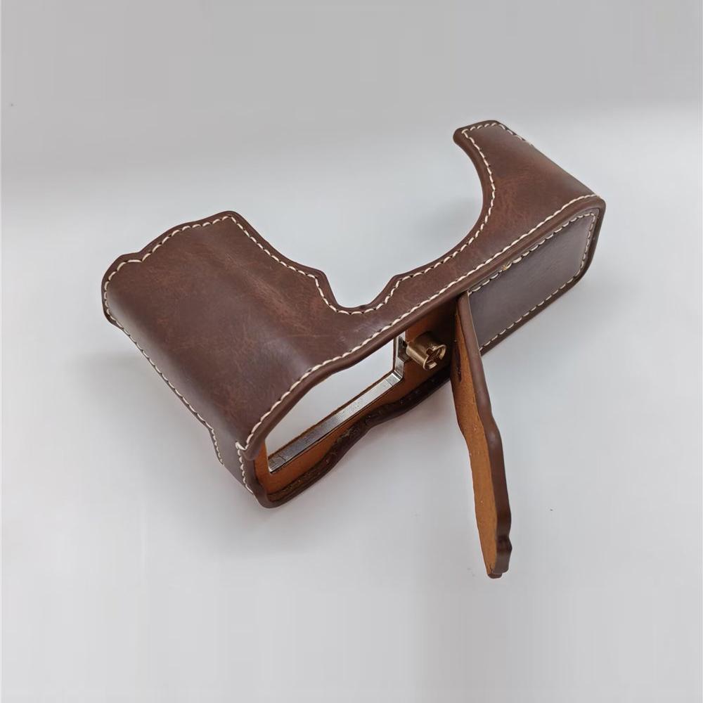 Получехол из ПУ кожи для камеры XM5 для Fujifilm XM5 Fuji X-M5 Крышка с отверстием для аккумулятора снизу