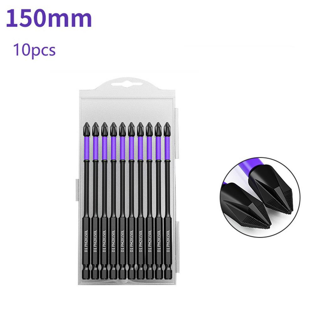 Набор крестовых отверток PH2 10/20 шт. Магнитная насадка для шуруповерта Ударная бита из легированной стали Нескользящая крестовая отвертка 25/50/65/70/90 м