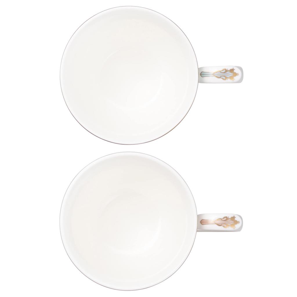 NARUMI Pair of Aurora Lace Blue and Cute and Microwave Gift Mugs, Design, 290cc, Pattern, Pink, Stylish, Gift, Safe, Boxed, 97104-21475