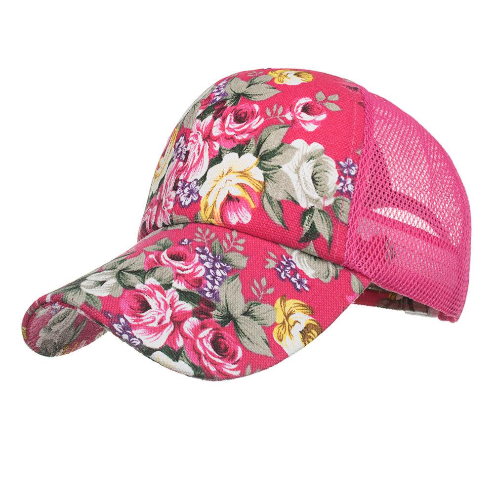 Spring and Summer New Printed Mesh Cap Baseball Cap Sunshade Outdoor Sun Hat