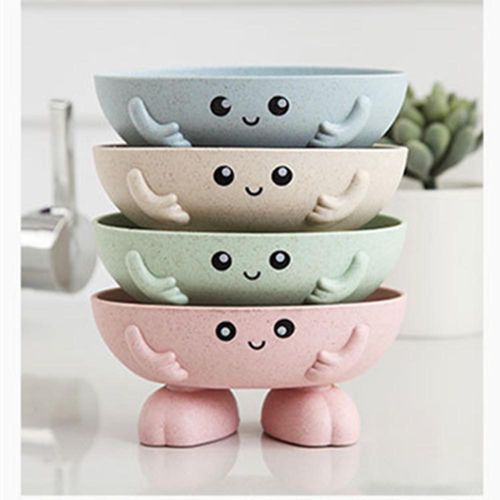 Мультяшная коробка для мыла из пшеничной соломы, практичная, легкая в очистке, держатель для мыла, коробка для мытья посуды для ванной комнаты