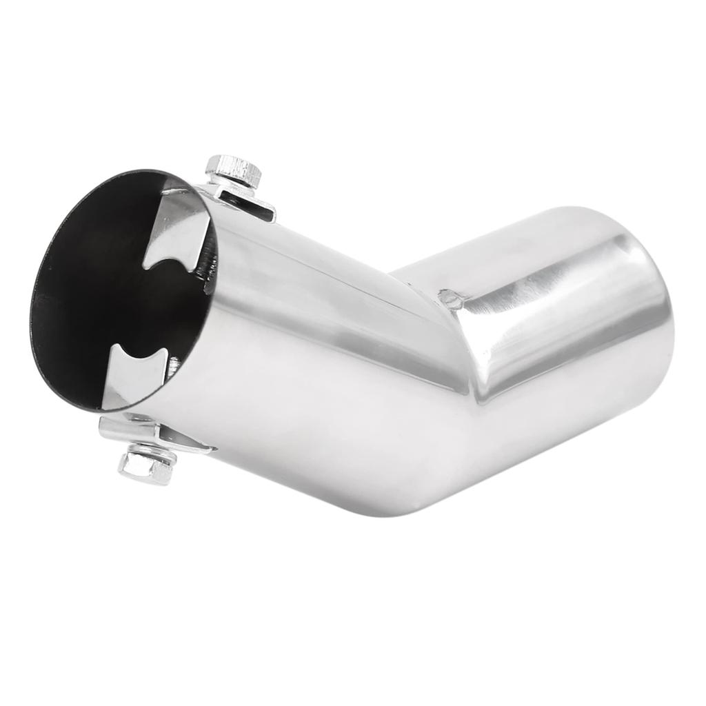 uxcell Резак для глушителя Труба глушителя из нержавеющей стали Автомобильный Хромированный Изогнутый Выхлопной Наконечник Подходит для диаметров