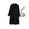 Big Brand Original Woolen Skirt! Pursuit of Quality ~ Exquisite Women Ammonia Silk Long Sleeve Lead Commuting Dress Autumn and Winter