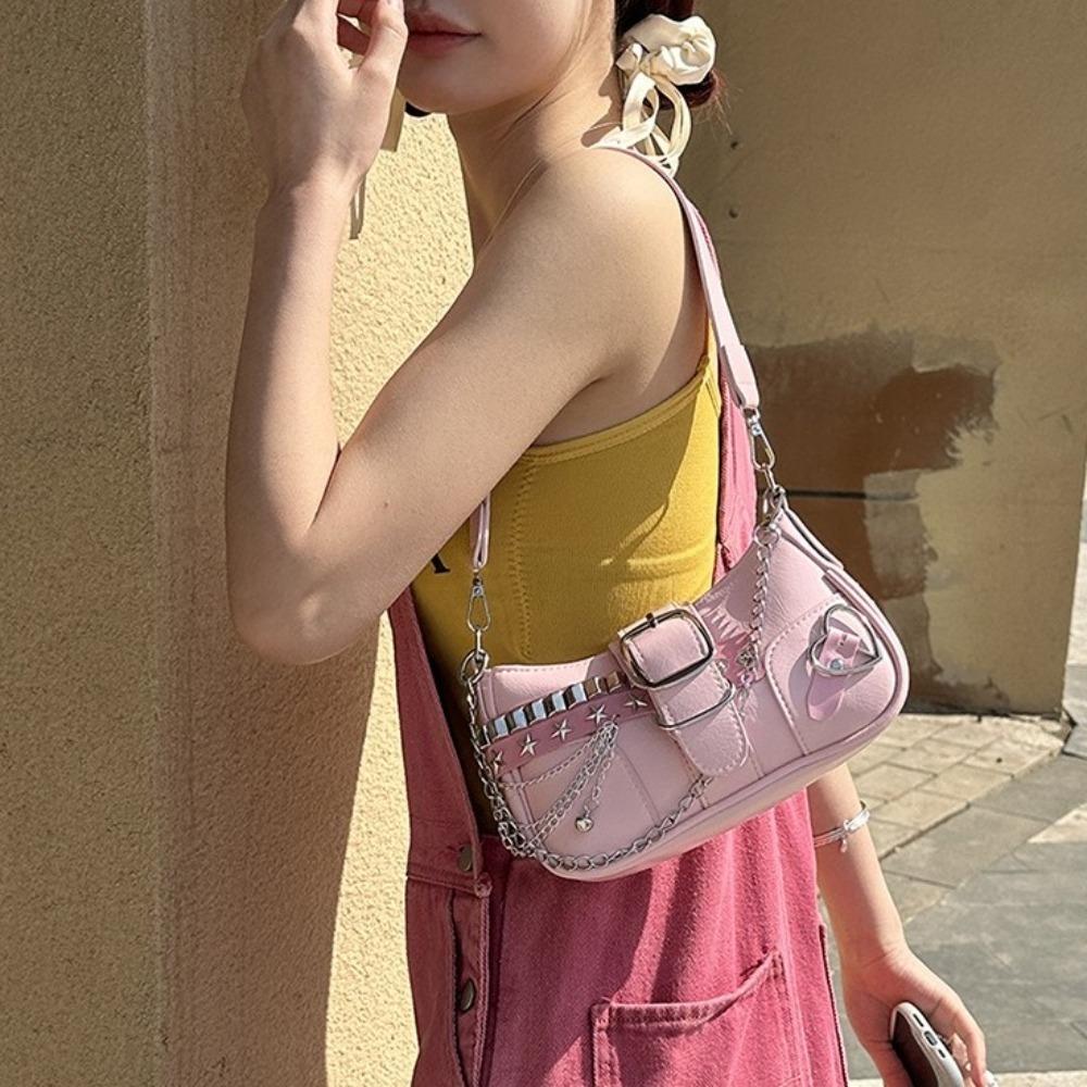 Корейский стиль Y2k сумка подмышкой панк женская сумка кавайная сумка через плечо уличная одежда