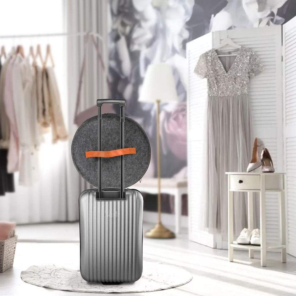 Пылезащитный органайзер для кепок, сумка с крышкой на молнии, контейнер для ковбойских шляп, круглая корзина для хранения одежды, женская