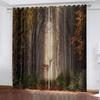 Digital Printing Sika Deer Animal Series Sunshade Curtain Living Room Bedroom Home Decoration