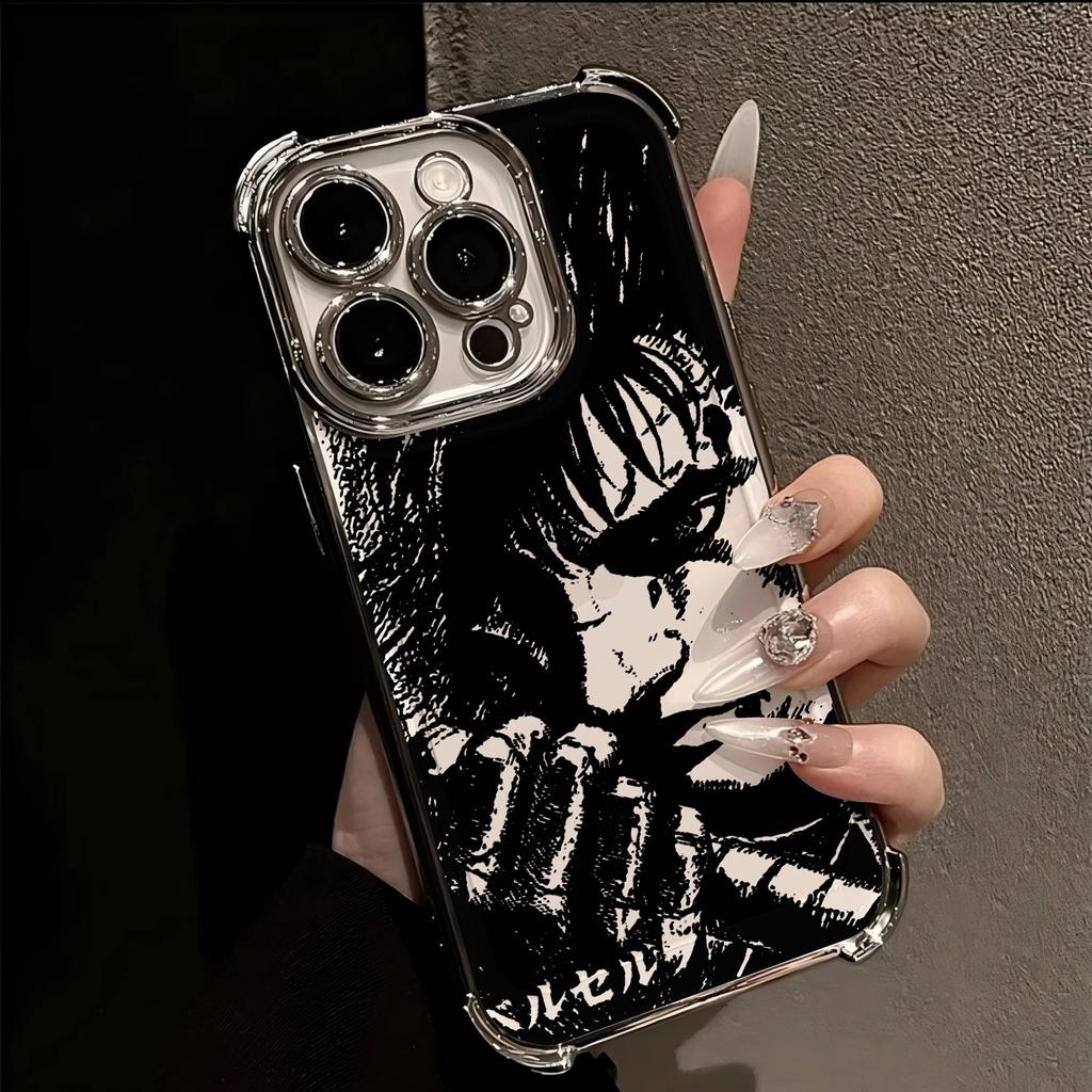Аниме B-Берсерк G-Гатс Новый Позолоченный Чехол Для IPhone 16 15 14 13 12 11 Pro Max X XR XSMax 7 8 6 Plus Противоударный Задний Чехол